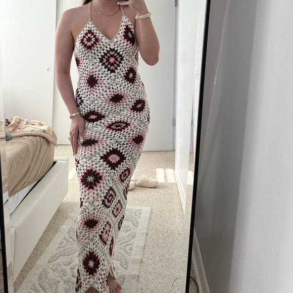 Meshki Other - Knit crochet pattern maxi beach cover up dress